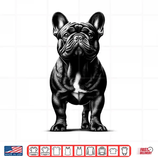 Design Cute French Bulldog In Proud Pose Shirt