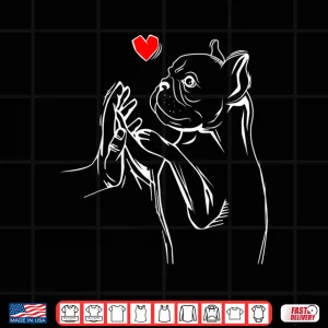 Design French Bulldog Frenchie Love Cute Dog Mom Funny Girls Gift Shirt