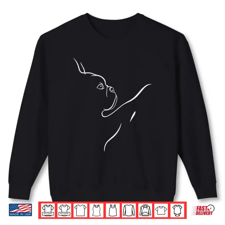 Sweatshirt French Bulldog Minimalist Line Art Bulldog Lovers Men Woman Shirt