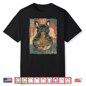 French Bulldog Ramen Japanese Funny Graphic Kawaii Dog Anime Shirt