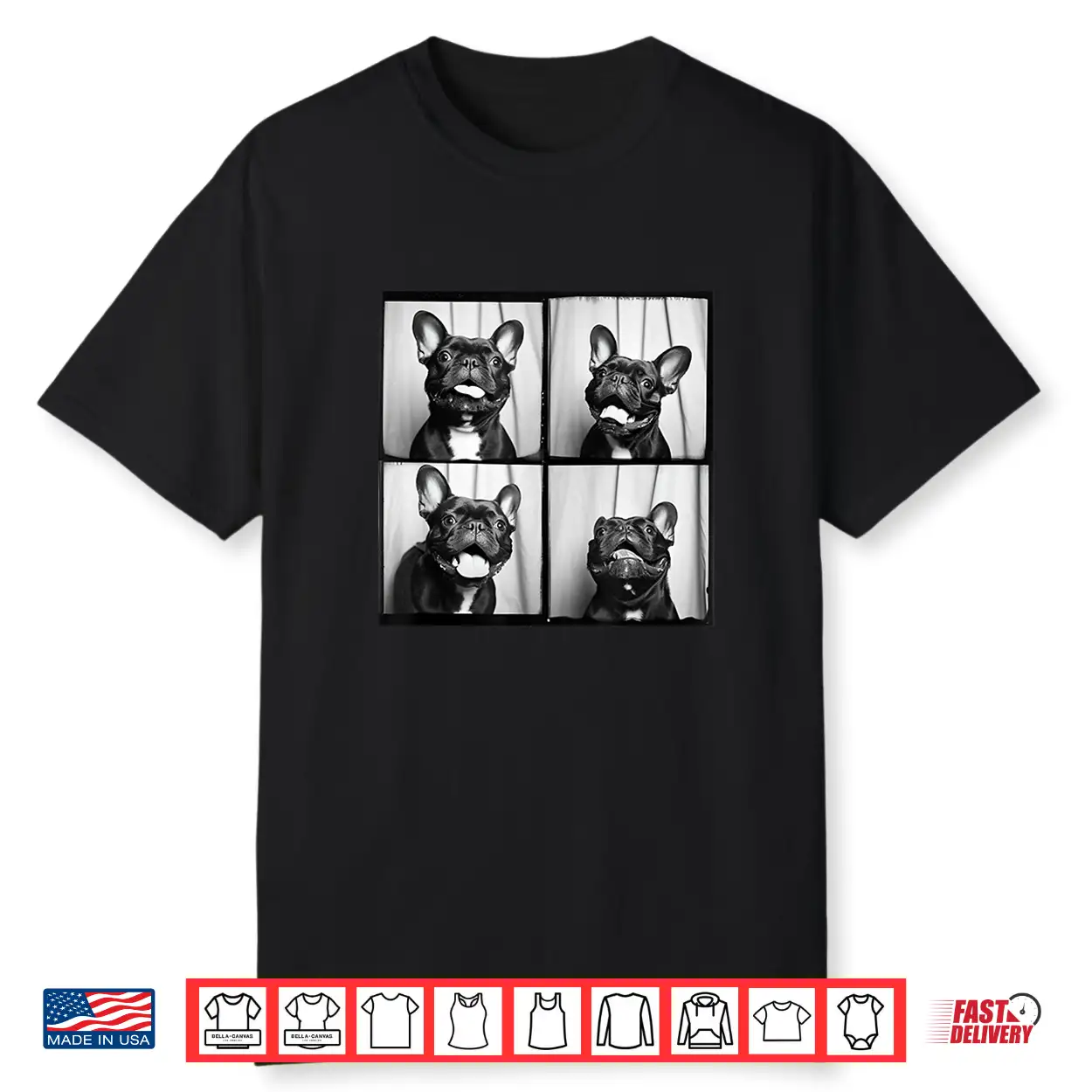 Frenchie Face Pet Portrait Photobooth French Bulldog Mom Shirt Frenchie Face Pet Portrait Photobooth French Bulldog Mom Shirt