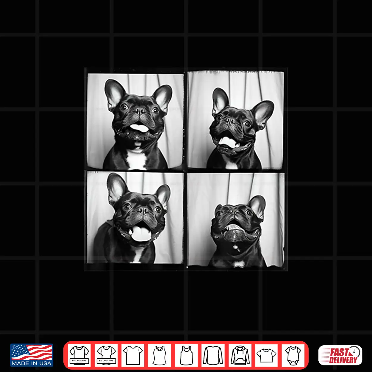 Frenchie Face Pet Portrait Photobooth French Bulldog Mom Shirt Frenchie Face Pet Portrait Photobooth French Bulldog Mom Shirt