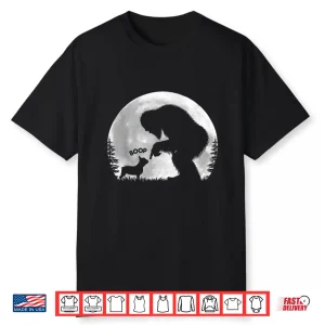 Fun Hand Boop Nose Bigfoot Sasquatch French Bulldog Moon Shirt