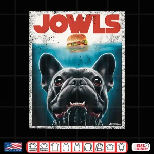 Design Funny Black French Bulldog Jowls Top Frenchie Mom Dog Dad Shirt