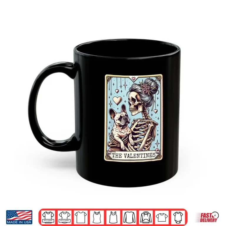 Mug Retro French Bulldog ValentineS Day Frenchie Mom Tarot Card Shirt