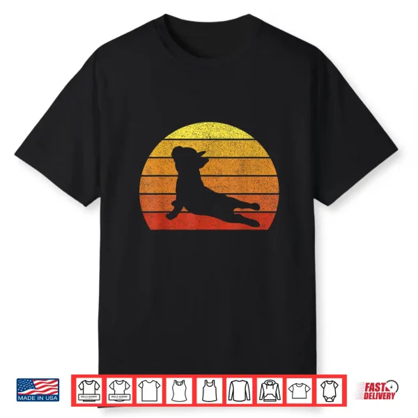 Retro Vintage French Bulldog Shirt Yoga Funny French Bulldog Shirt