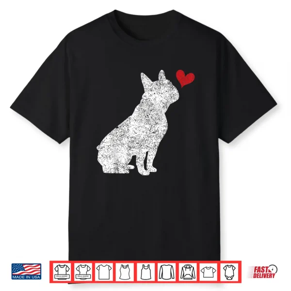 Valentine’S Day French Bulldog Frenchie Heart Men Women Kids Shirt