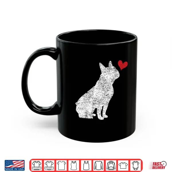 Mug ValentineS Day French Bulldog Frenchie Heart Men Women Kids Shirt