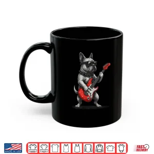 Mug Vintage French Bulldog Punk Music Playing Guitar Shirt