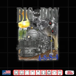 Design Big Boy 4014 Steam Locomotive Vintage Railroad Train Engine Shirt