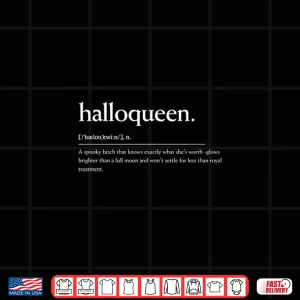 Design Halloqueen Definition Apparel Funny Spooky Quote Shirt