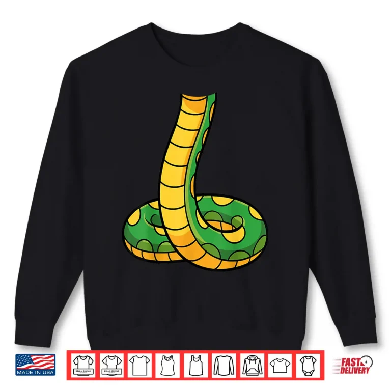 Sweatshirt Snake Shirt Adult Green Body Snake Costume Shirt