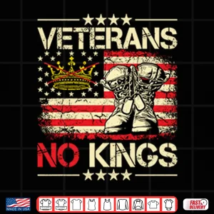 Design Veterans No Kings Military Protest Shirt 1
