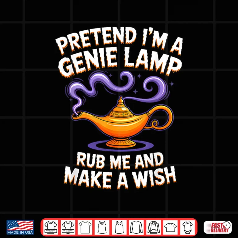 Design Im a Genie Lamp Funny Lazy Halloween Costume Pretend Shirt