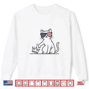 Sweatshirt Cat No Kings in America Patriotic Cat Lady Democracy Shirt
