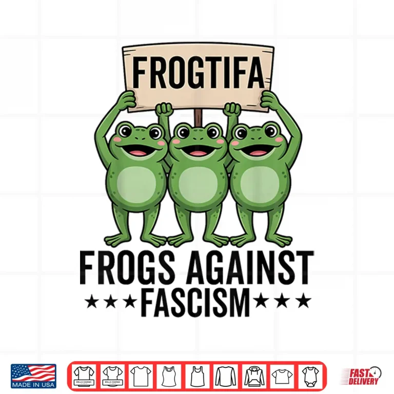 Design Frogtifa Frogs Against Fascism Protest Democracy Green Shirt