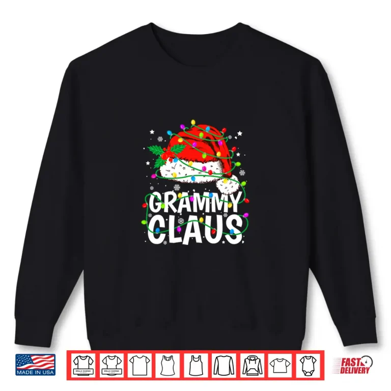 Grammy Claus Christmas Lights Pajama Family Matching Shirt 2 Sweatshirt Grammy Claus Christmas Lights Pajama Family Matching Shirt