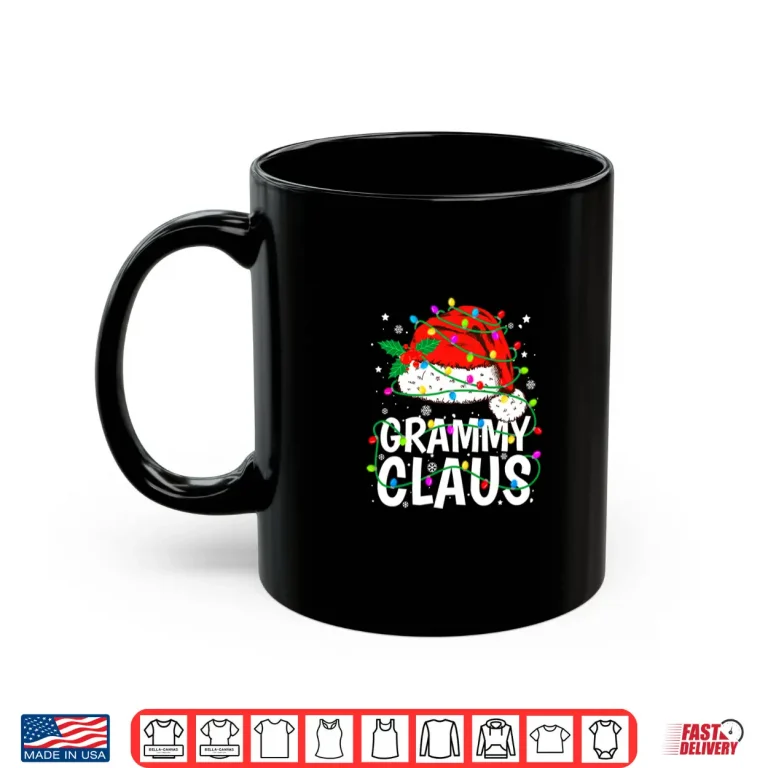 Grammy Claus Christmas Lights Pajama Family Matching Shirt 3 Mug Grammy Claus Christmas Lights Pajama Family Matching Shirt