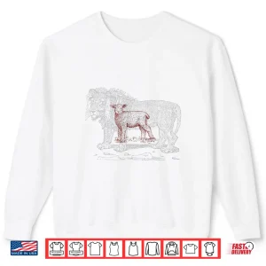 The Lion And The Lamb Sketch Shirt 2 Sweatshirt The Lion and The Lamb Sketch Shirt