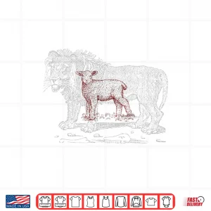 The Lion And The Lamb Sketch Shirt 4 Design The Lion and The Lamb Sketch Shirt