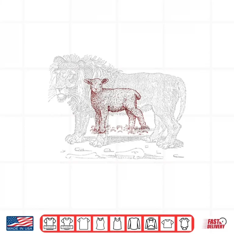 Design The Lion and The Lamb Sketch Shirt