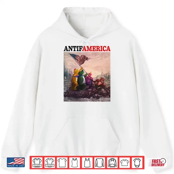 Hoodie Antifamerica Portland Frog Shirt