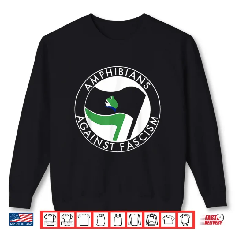 Sweatshirt Amphibians Against Fascism Portland Inflatable Frog Protest Shirt
