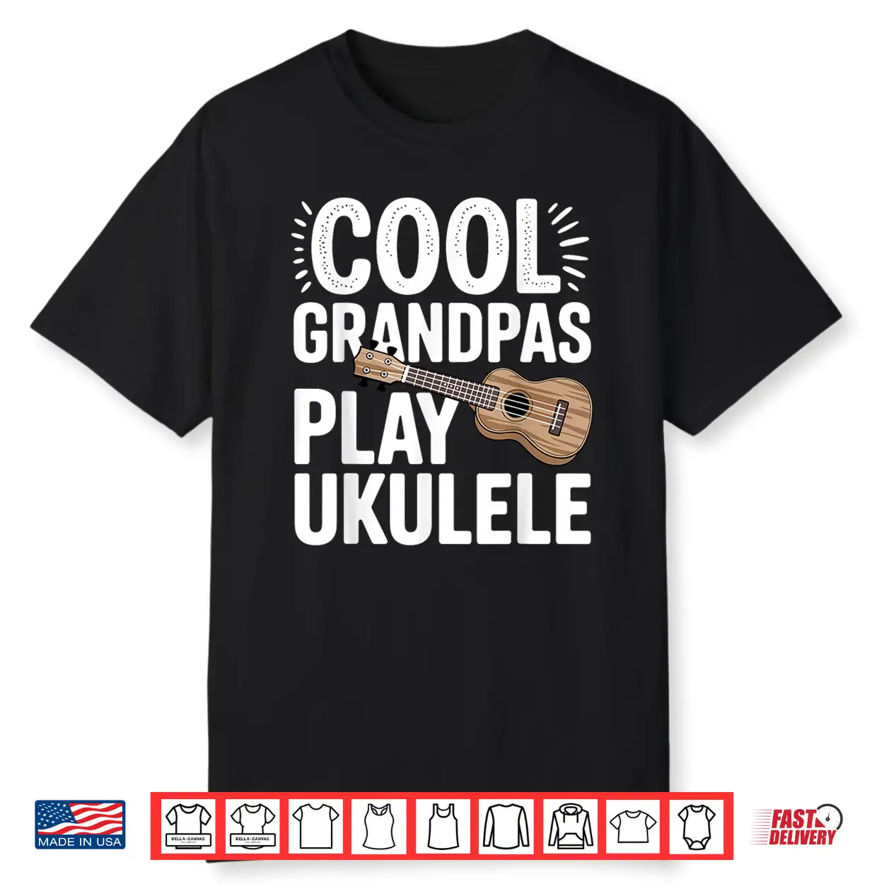 Cool Ukulele Art For Grandpa Men Music Lover Ukulele Player Shirt Cool Ukulele Art For Grandpa Men Music Lover Ukulele Player Shirt