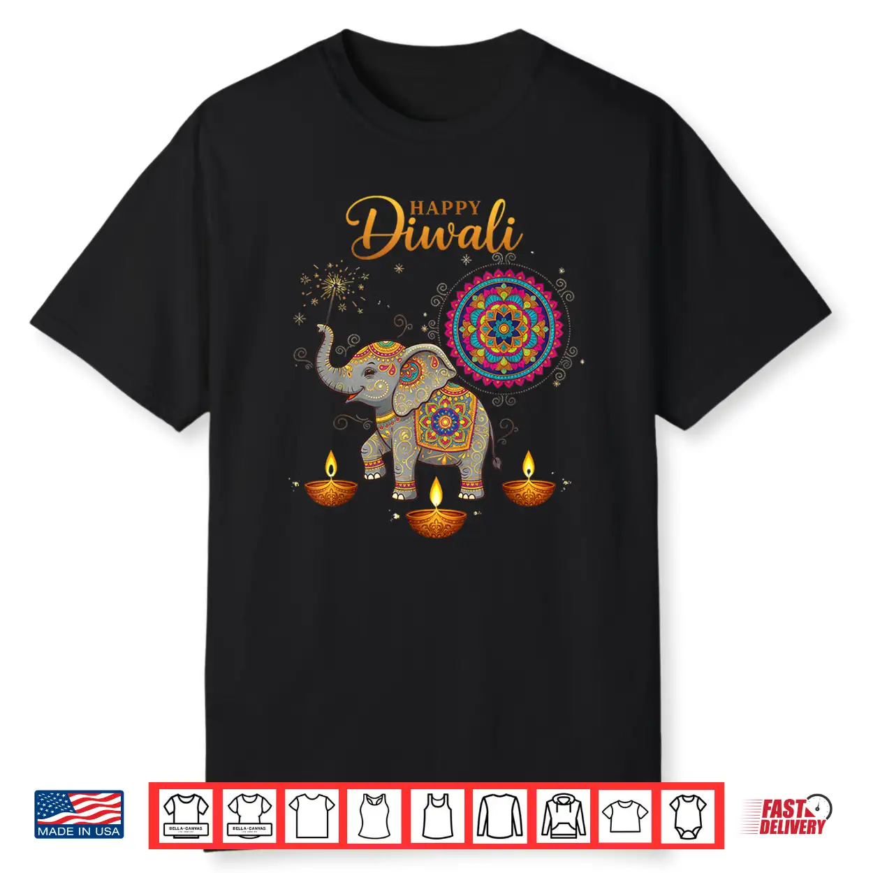 Cute Elephant Happy Diwali Shirt Cute Elephant Happy Diwali Shirt