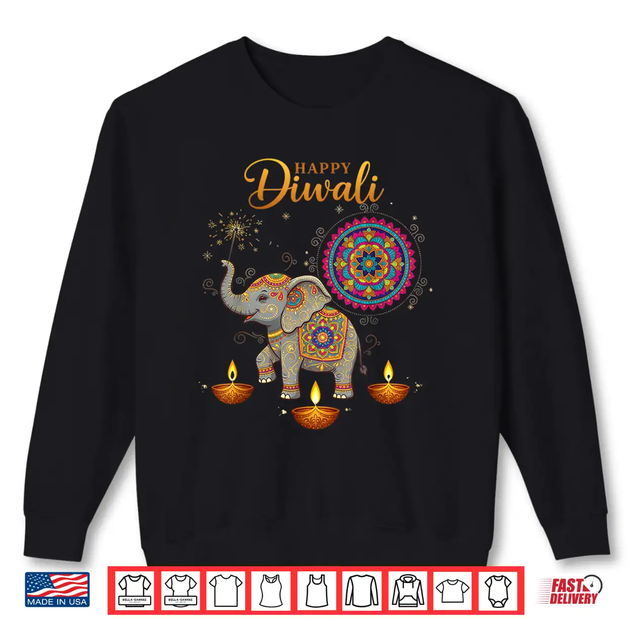 Cute Elephant Happy Diwali Shirt Cute Elephant Happy Diwali Shirt