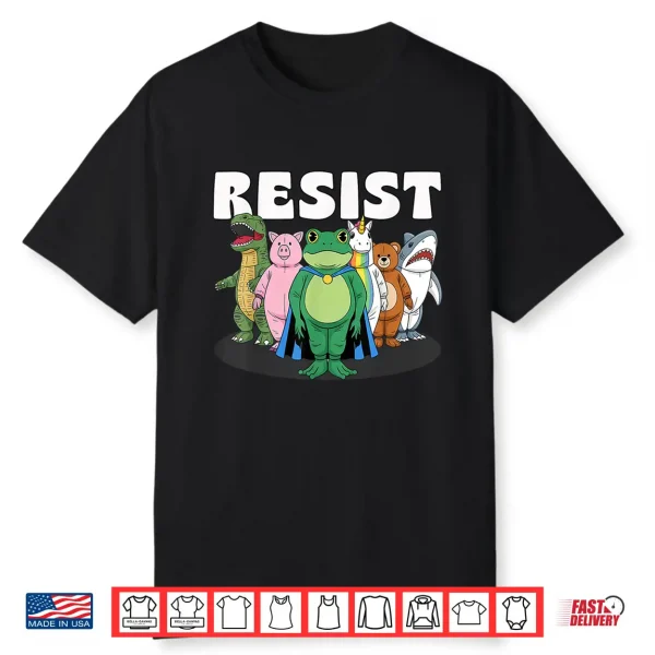 Resist No King Portland Frog Costume Activists Group Frog Shirt