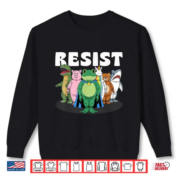Sweatshirt Resist No King Portland Frog Costume Activists Group Frog Shirt