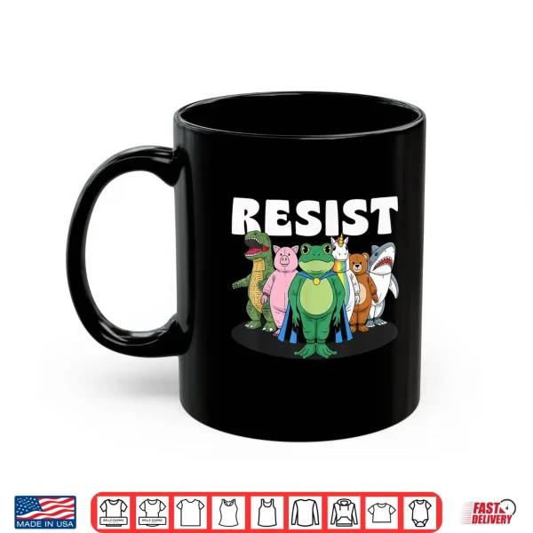 Mug Resist No King Portland Frog Costume Activists Group Frog Shirt