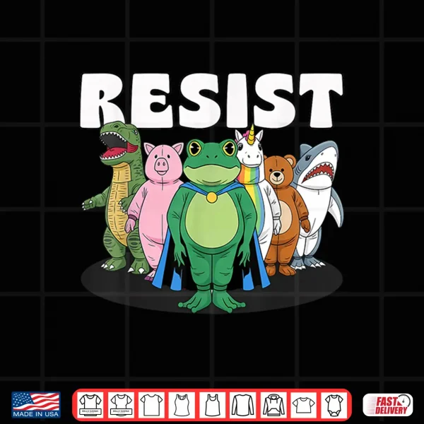 Design Resist No King Portland Frog Costume Activists Group Frog Shirt