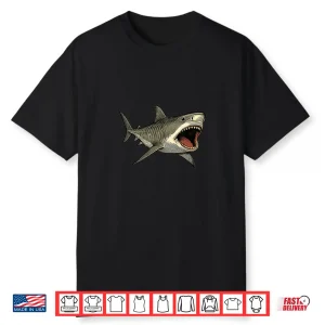 Tiger Shark With Open Mouth Ocean Shirt