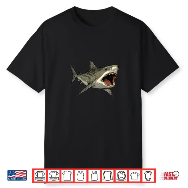 Tiger Shark With Open Mouth Ocean Shirt