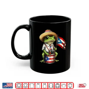 Mug Frog Puerto Rico Flag Taino Boricua Cultural Heritage Shirt