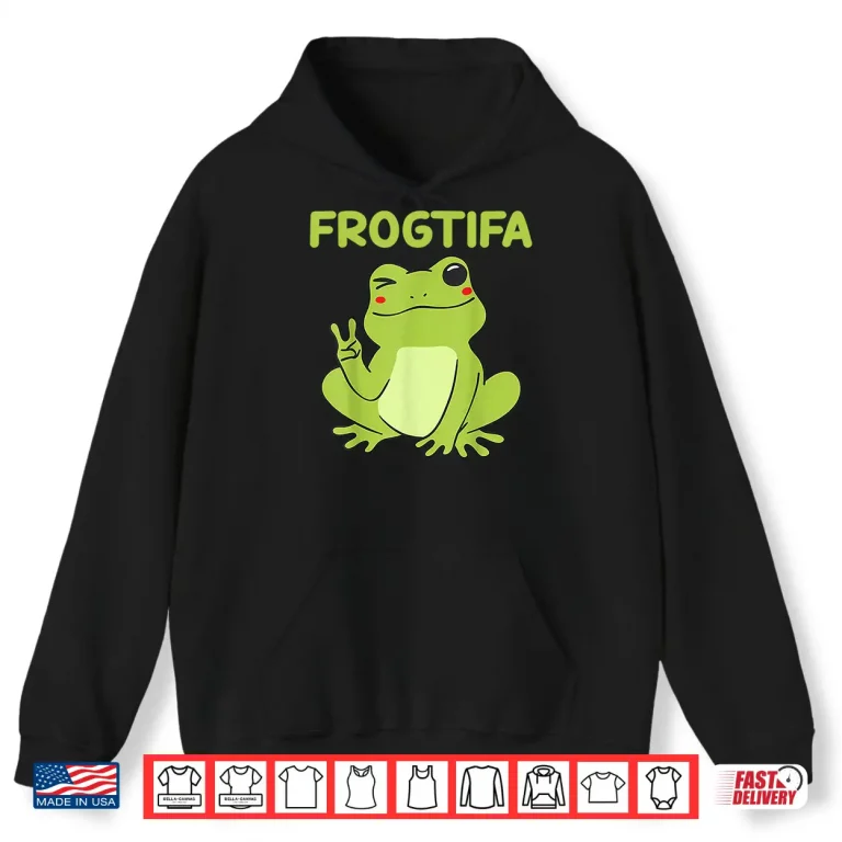 Hoodie Frogtifa Fascist Political Humor Shirt