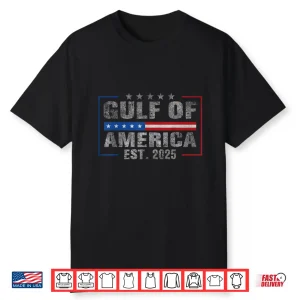 Gulf Of America Est 2025 Vintage Usa Coastal Patriot Shirt