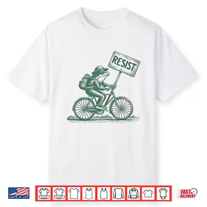 Frog On Bike Resist Portland Frog Protest Shirt