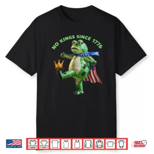 No Kings Since 1776 Portland Frog Kicking Crown Shirt