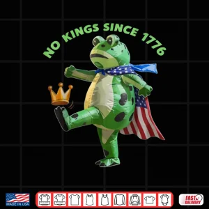 Design No Kings Since 1776 Portland Frog Kicking Crown Shirt
