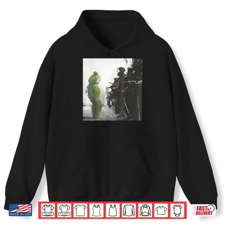 Hoodie Portland Frog Meme Retro Vintage Style Gift Shirt