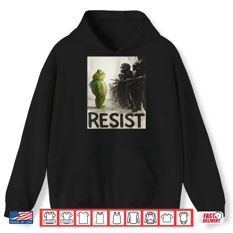 Hoodie Portland Frog Protest Retro Vintage Shirt