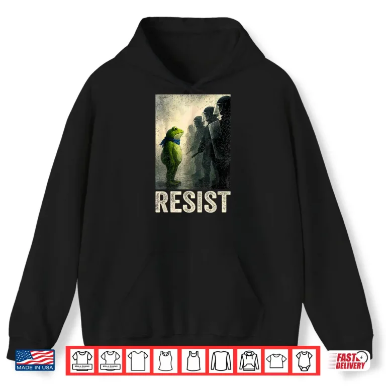 Hoodie Sad Resist Frog Portland Frog Protest Shirt