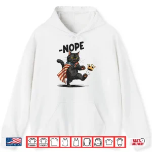 Hoodie Black Cat No Kings October 18 No Kings Day Shirt