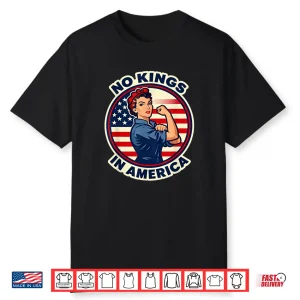 No Kings In America Vintage Usa Flag Shirt