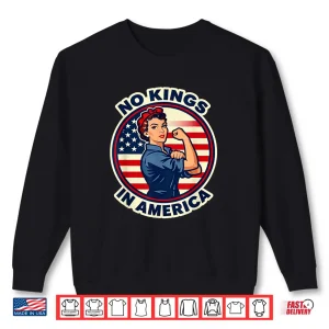 No Kings In America Vintage Usa Flag Shirt 2 Sweatshirt No Kings in America Vintage USA Flag Shirt