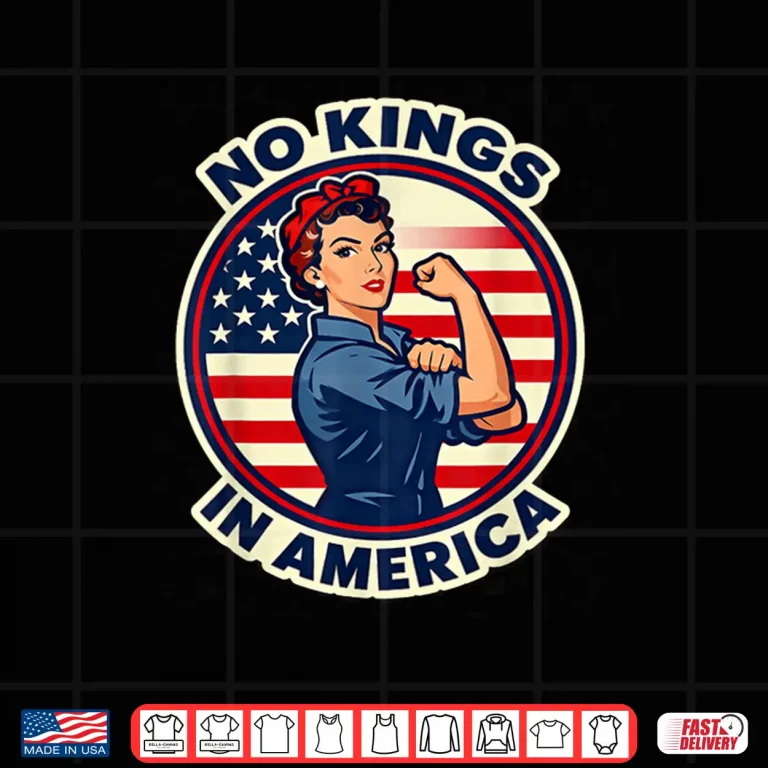 Design No Kings in America Vintage USA Flag Shirt