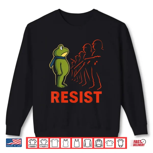 Sweatshirt Portland 2025 Resist Portland Frog Protest Vintage Shirt